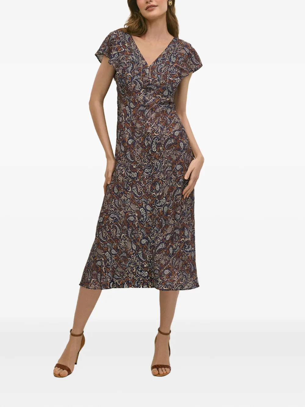 Миди-платье с принтом "пейсли" и V-образным вырезом Brooks Brothers, синий
Миди-платье с принтом "пейсли" и V-образным вырезом Brooks Brothers, синий