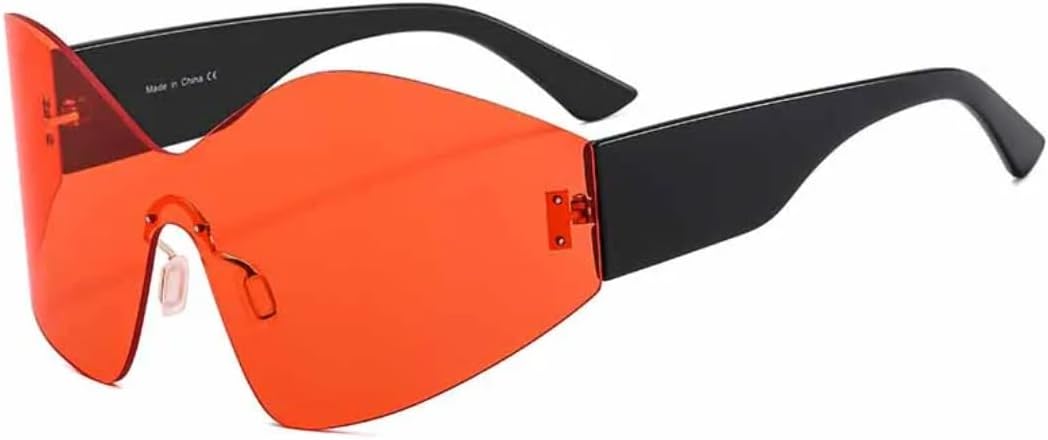 Женские солнцезащитные очки без оправы, цельные, модные, в стиле киберпанк, роскошные, увеличенного размера, мужские, для активного отдыха, с защитой от ультрафиолета UV400 TVTBBVV, Black Red
Женские солнцезащитные очки без оправы, цельные, модные, в стиле киберпанк, роскошные, увеличенного размера, мужские, для активного отдыха, с защитой от ультрафиолета UV400 TVTBBVV, Black Red