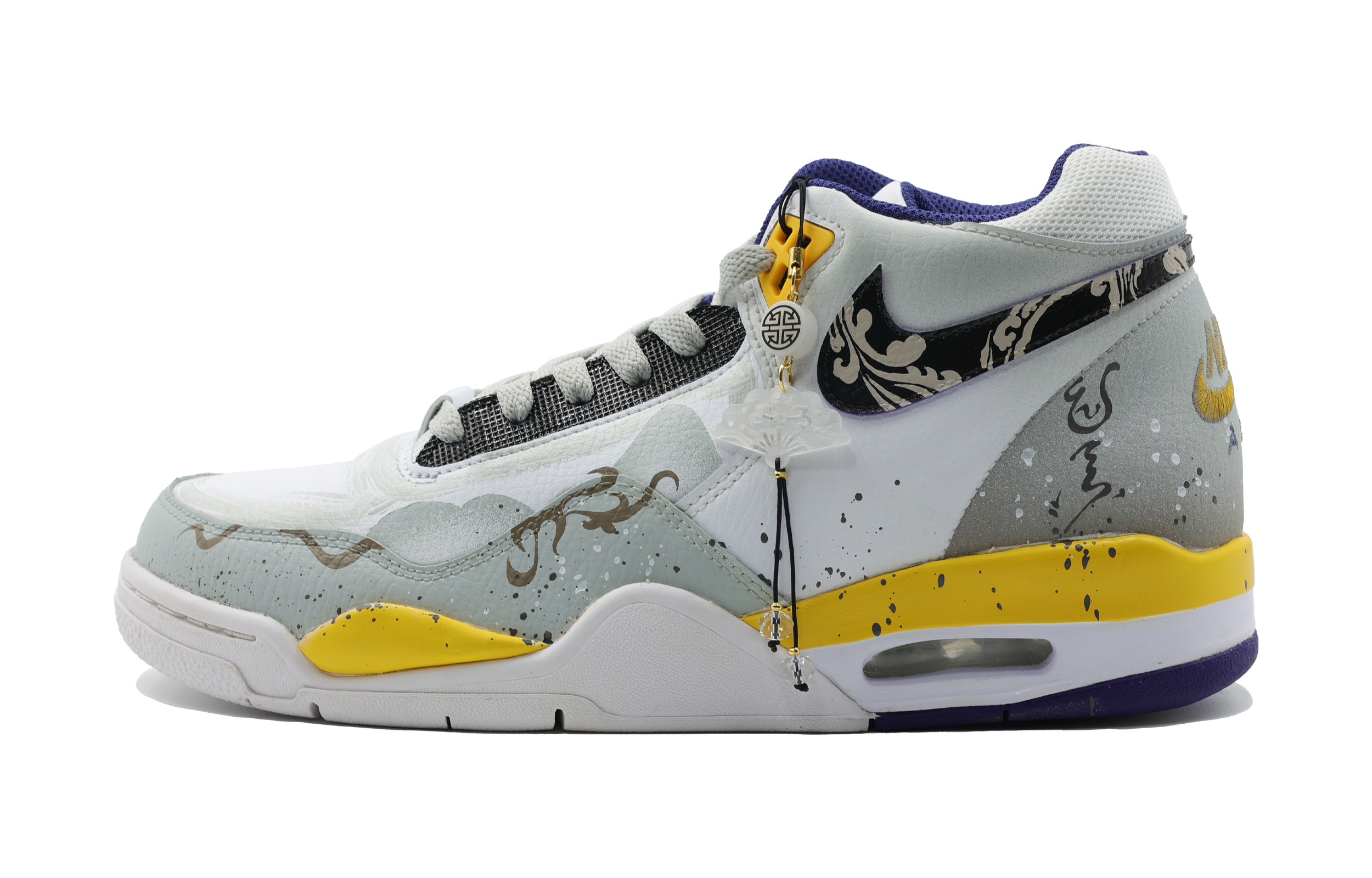 Баскетбольные кроссовки Flight Legacy Cushioning с антискользящим и износостойким покрытием, винтажные, среднего размера, светло-серые, мужские Nike, Light Gray 
Баскетбольные кроссовки Flight Legacy Cushioning с антискользящим и износостойким покрытием, винтажные, среднего размера, светло-серые, мужские Nike, Light Gray