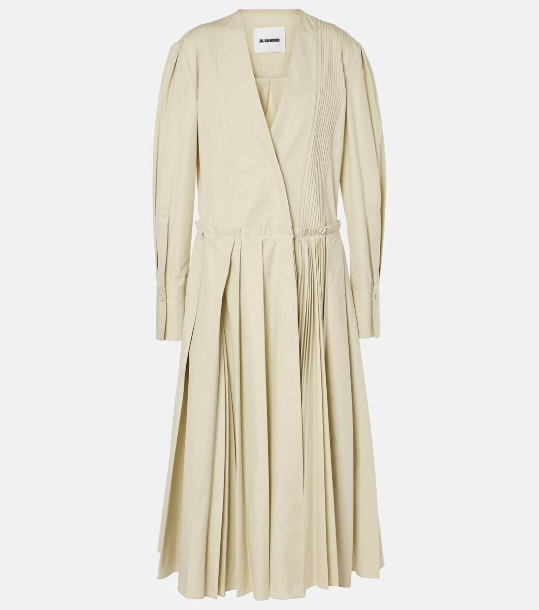 Платье миди из плиссированного хлопкового поплина Jil Sander, цвет lemon green
Платье миди из плиссированного хлопкового поплина Jil Sander, цвет lemon green
