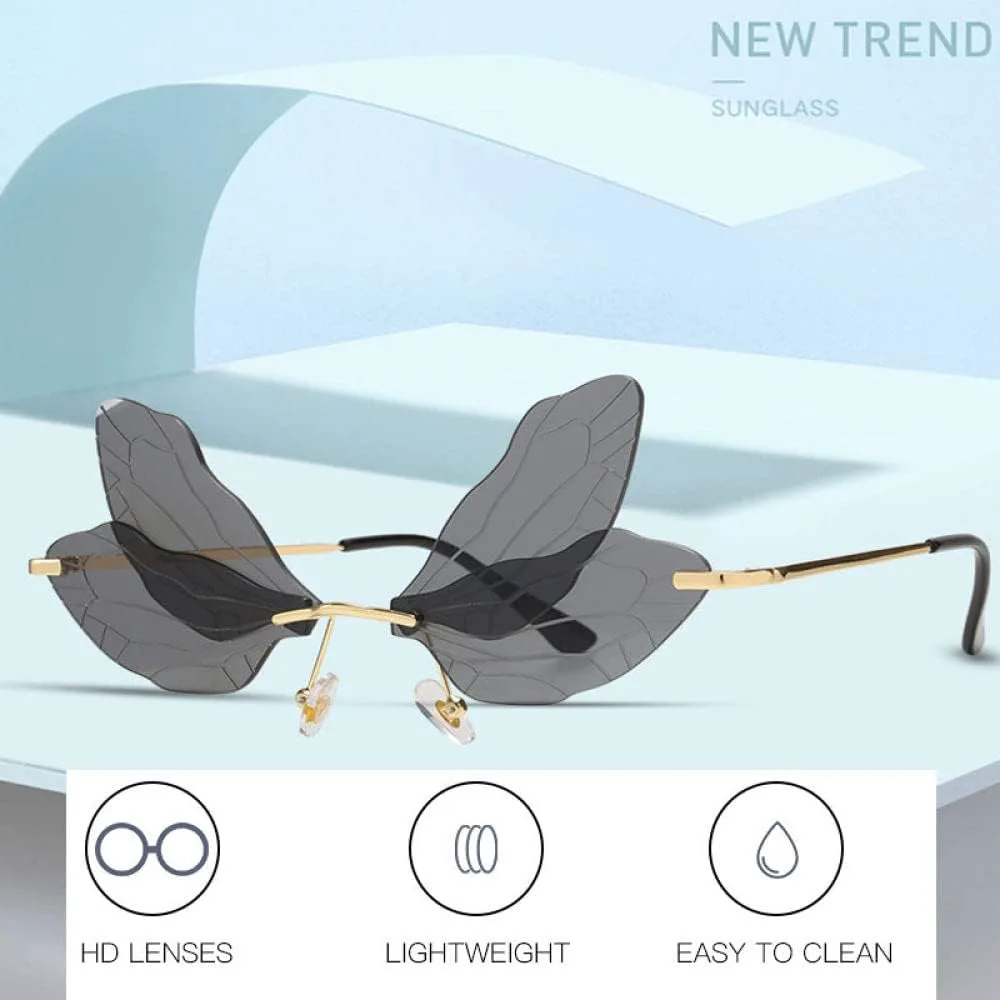 Винтажные солнцезащитные очки с крыльями стрекозы, модные без оправы, женские, с прозрачными линзами, мужские, розовые, с защитой от УФ-излучения UV400 generic, 03
Винтажные солнцезащитные очки с крыльями стрекозы, модные без оправы, женские, с прозрачными линзами, мужские, розовые, с защитой от УФ-излучения UV400 generic, 03