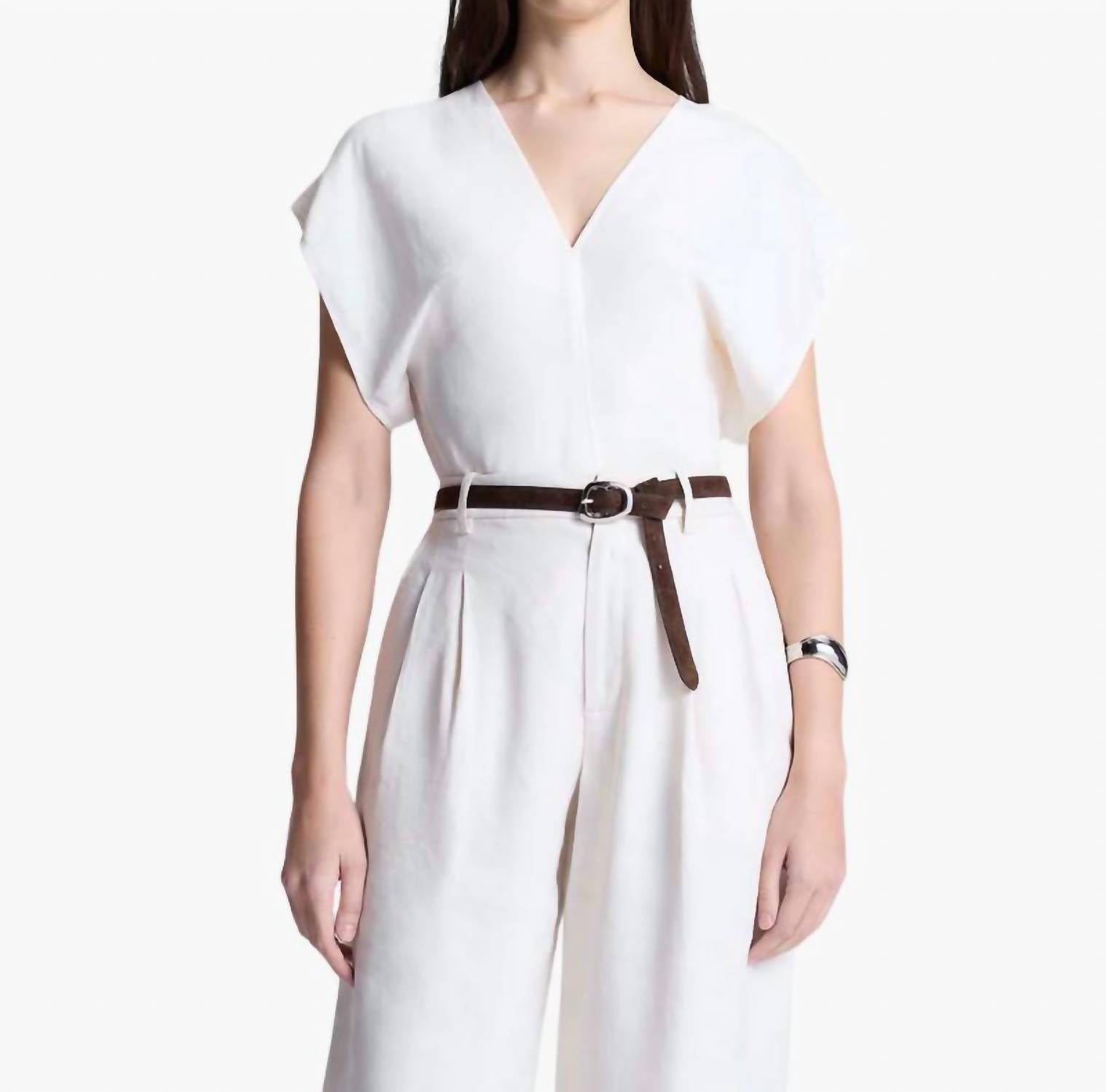 Фэй Льняной топ в кремовом цвете A.L.C.
Фэй Льняной топ в кремовом цвете A.L.C.