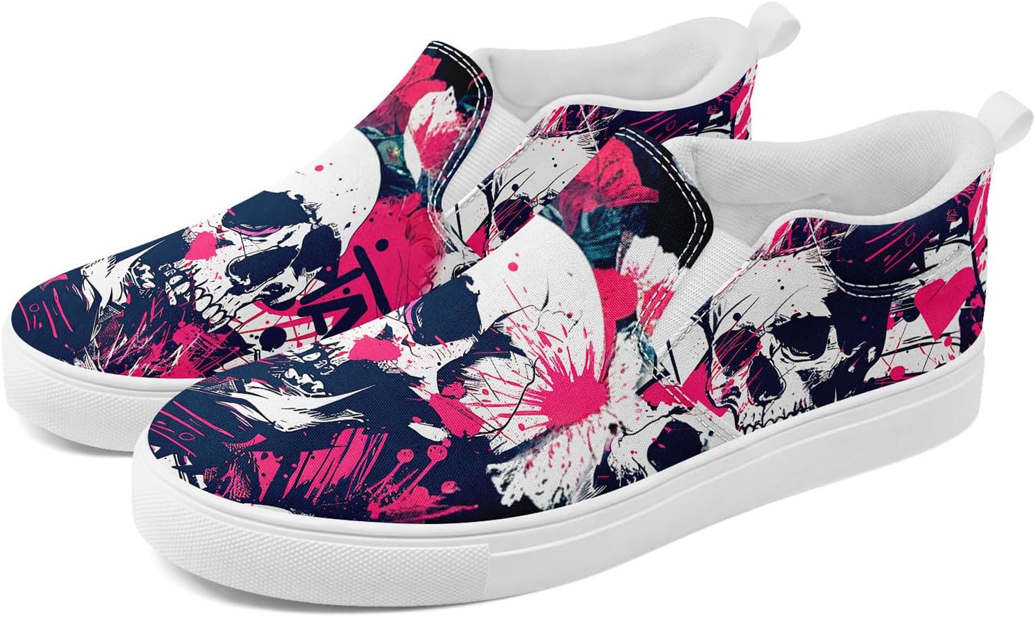 Стильные слипоны AWSOLE с черепом и цветами из канвы для мужчин и женщин, модные, удобные, легкие кроссовки на плоской подошве, белый/черный/синий/розовый
Стильные слипоны AWSOLE с черепом и цветами из канвы для мужчин и женщин, модные, удобные, легкие кроссовки на плоской подошве, белый/черный/синий/розовый