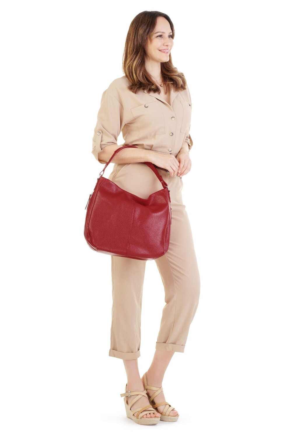 Шопер, натуральная кожа, сделано в Италии Cluty, красный
Шопер, натуральная кожа, сделано в Италии Cluty, красный