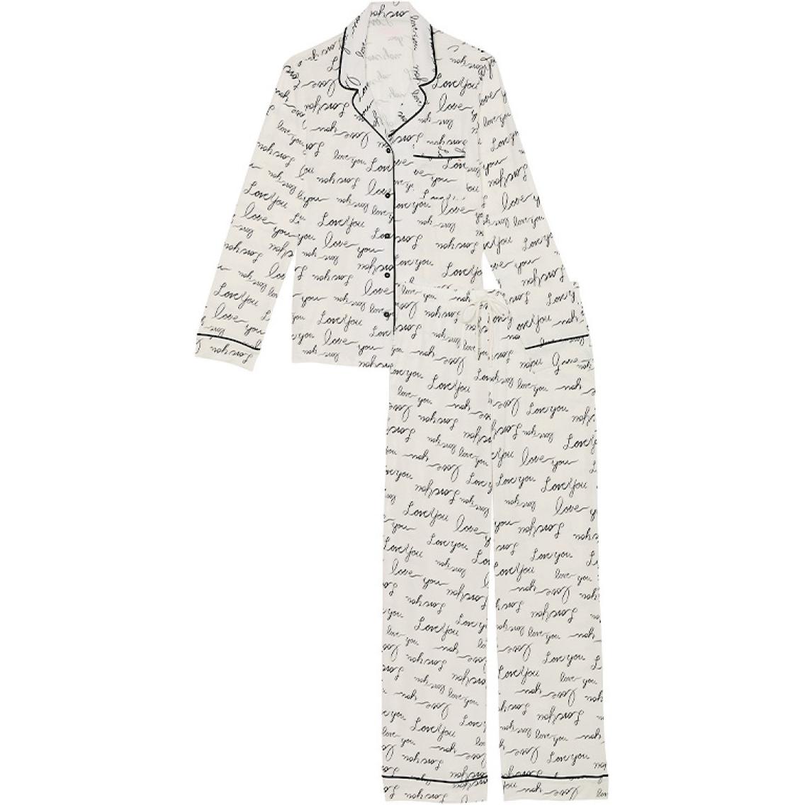 Victoria's Secret Пижамный комплект женский white base с принтом букв
Victoria's Secret Пижамный комплект женский white base с принтом букв