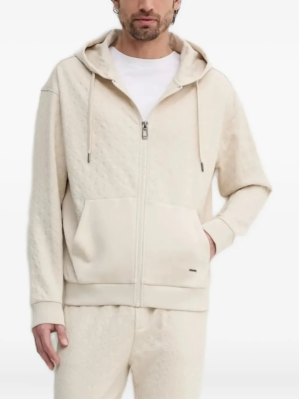 Толстовка с капюшоном на молнии с тисненым узором Joop!, нейтральный
Толстовка с капюшоном на молнии с тисненым узором Joop!, нейтральный