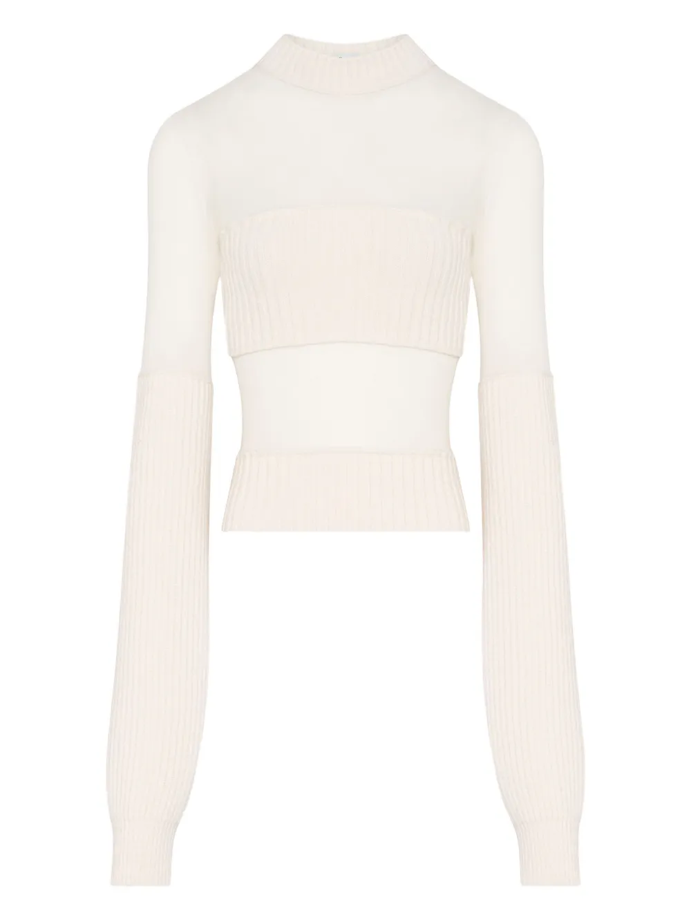 Шерстяной свитер в рубчик Jean Paul Gaultier, нейтральный
Шерстяной свитер в рубчик Jean Paul Gaultier, нейтральный