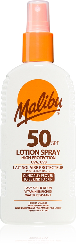 Лосьон-Спрей с высокой степенью защиты от солнца SPF 50 Malibu, 200 мл
Лосьон-Спрей с высокой степенью защиты от солнца SPF 50 Malibu, 200 мл