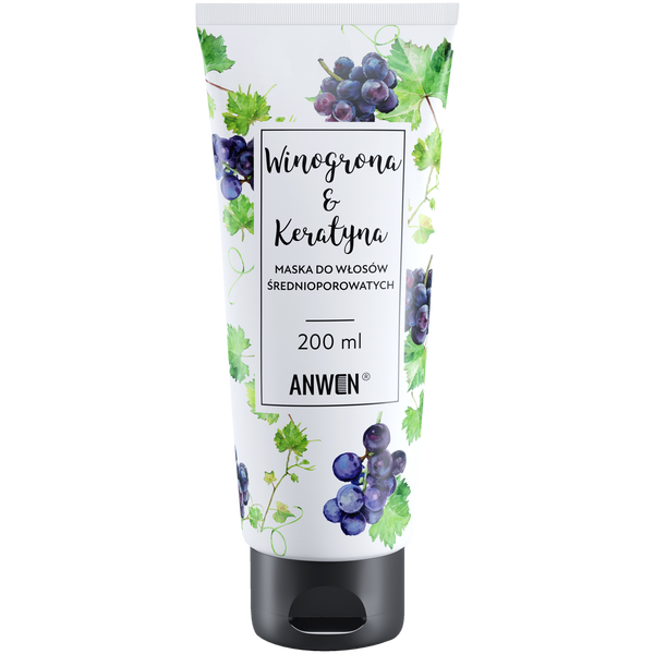 Маска для волос средней пористости, 200 мл Anwen Winogrona&Keratyna
Маска для волос средней пористости, 200 мл Anwen Winogrona&Keratyna