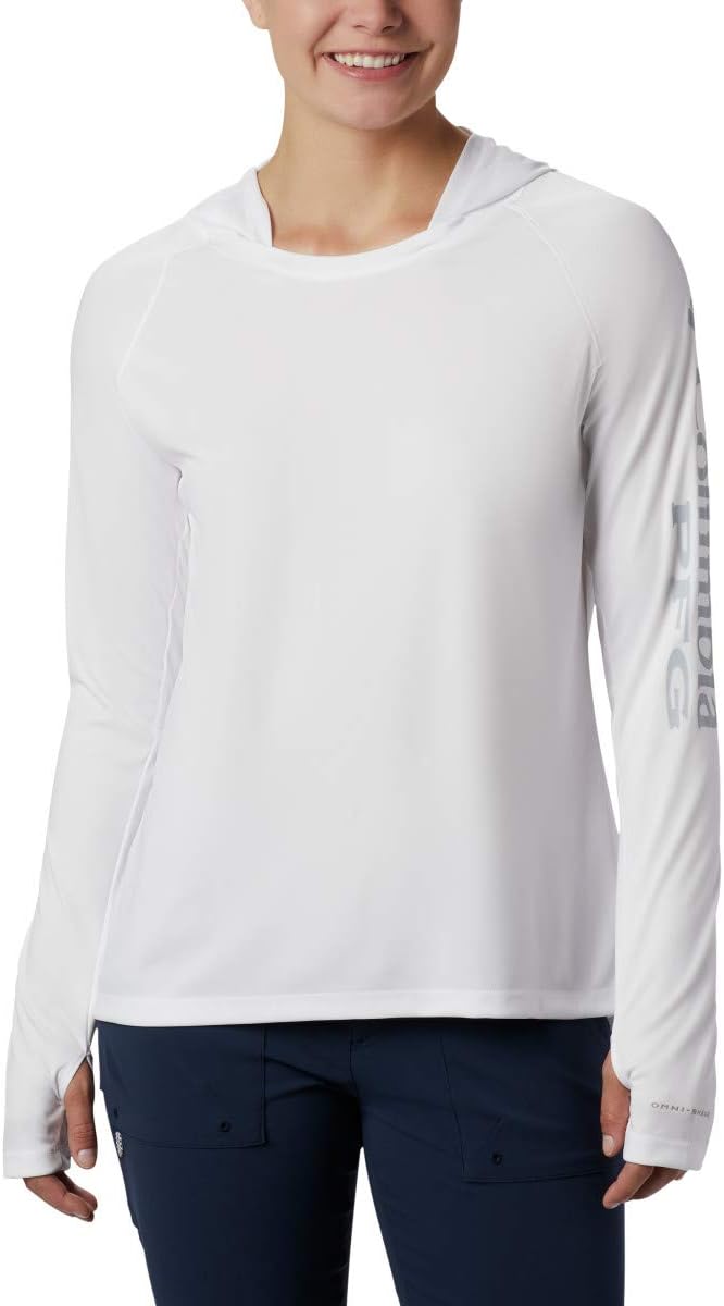 Columbia Women's Tidal Tee Hoodie, White/Cirrus Grey Logo
Columbia Women's Tidal Tee Hoodie, White/Cirrus Grey Logo