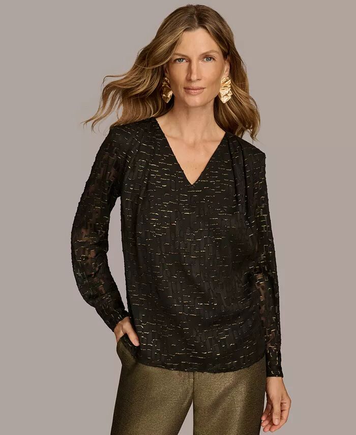 Женский топ с длинными рукавами и металлическим оттенком Donna Karan New York, серый
Женский топ с длинными рукавами и металлическим оттенком Donna Karan New York, серый
