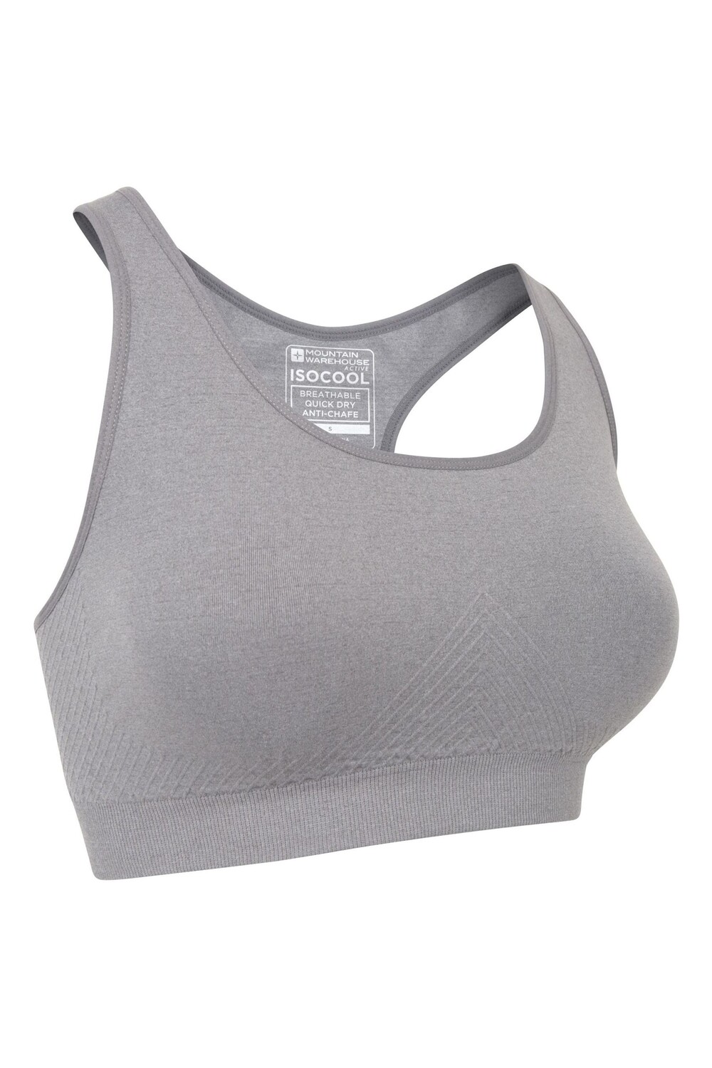 Женский спортивный бесшовный бюстгальтер с защитой от натирания Mountain Warehouse, серый 
Женский спортивный бесшовный бюстгальтер с защитой от натирания Mountain Warehouse, серый