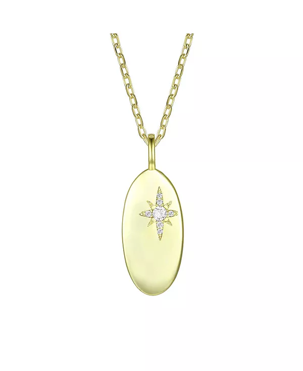 Ожерелье с подвеской овальной формы из 14-каратного золота с кубическим цирконием в форме звезды Rachel Glauber, gold
Ожерелье с подвеской овальной формы из 14-каратного золота с кубическим цирконием в форме звезды Rachel Glauber, gold