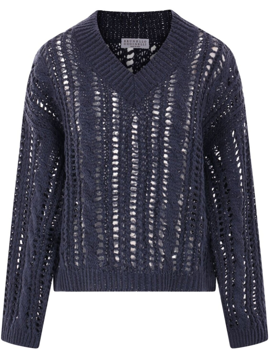 Свитер открытой вязки Brunello Cucinelli, синий
Свитер открытой вязки Brunello Cucinelli, синий