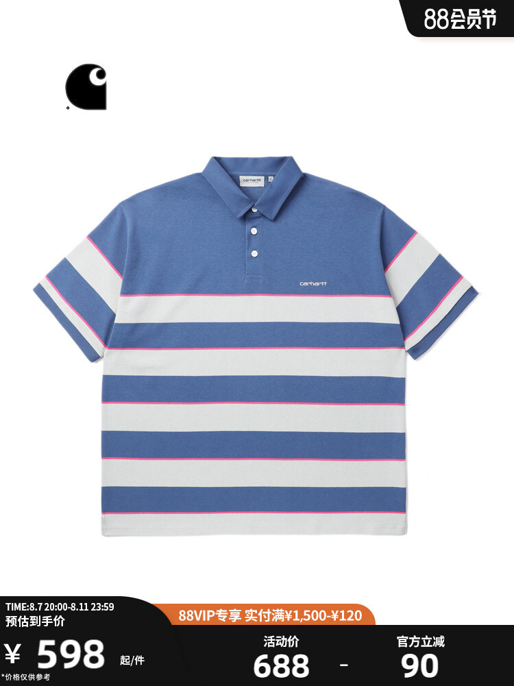 Рубашка-поло Carhartt WIP в полоску, синий
Рубашка-поло Carhartt WIP в полоску, синий