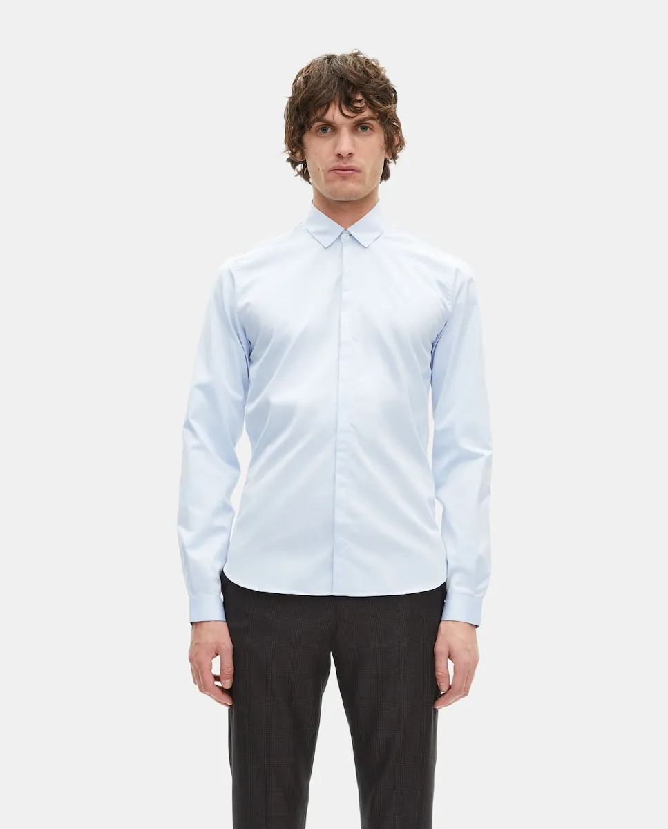 Мужская хлопковая рубашка с классическим воротником The Kooples, светло-голубой
Мужская хлопковая рубашка с классическим воротником The Kooples, светло-голубой