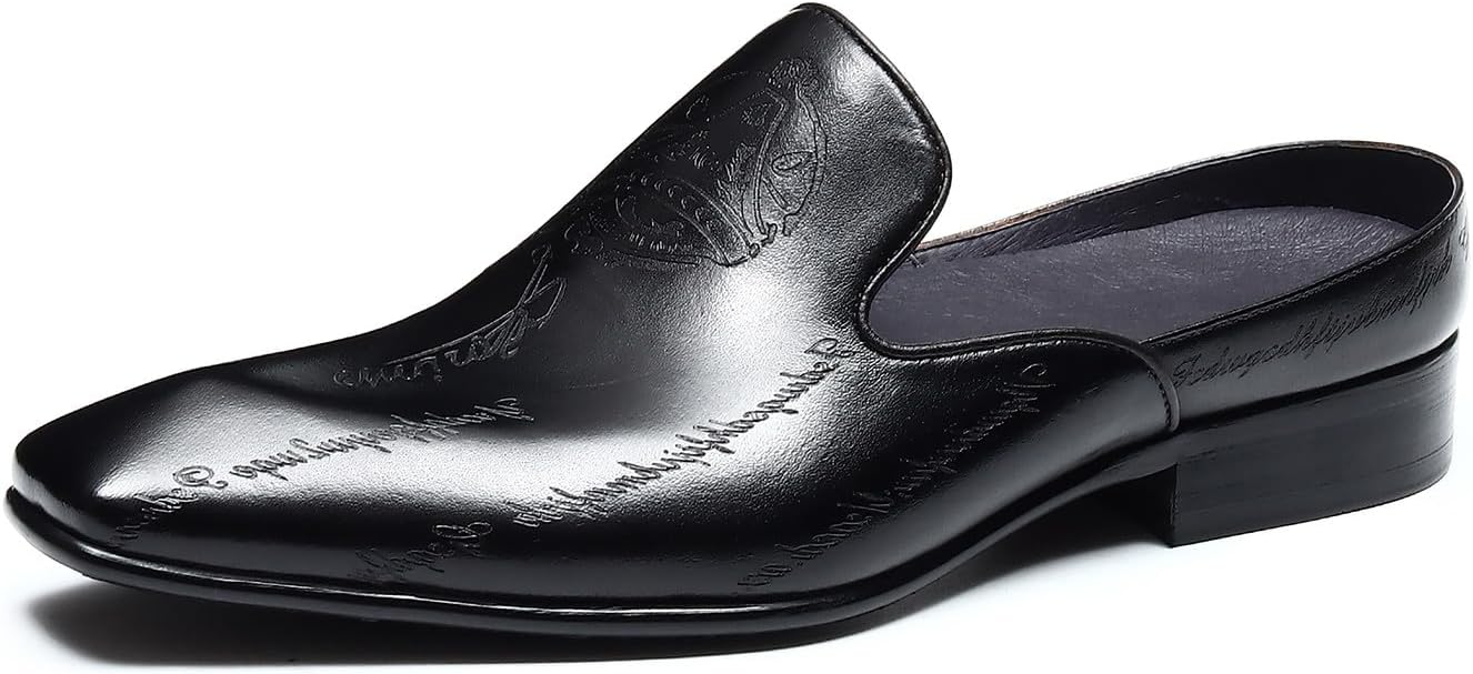 Мужские мюли Santimon сандалии формальные лоферы из кожи сабо бизнес-кэжуал открытая задняя часть шлепанцы на лето для мужчин, черный
Мужские мюли Santimon сандалии формальные лоферы из кожи сабо бизнес-кэжуал открытая задняя часть шлепанцы на лето для мужчин, черный