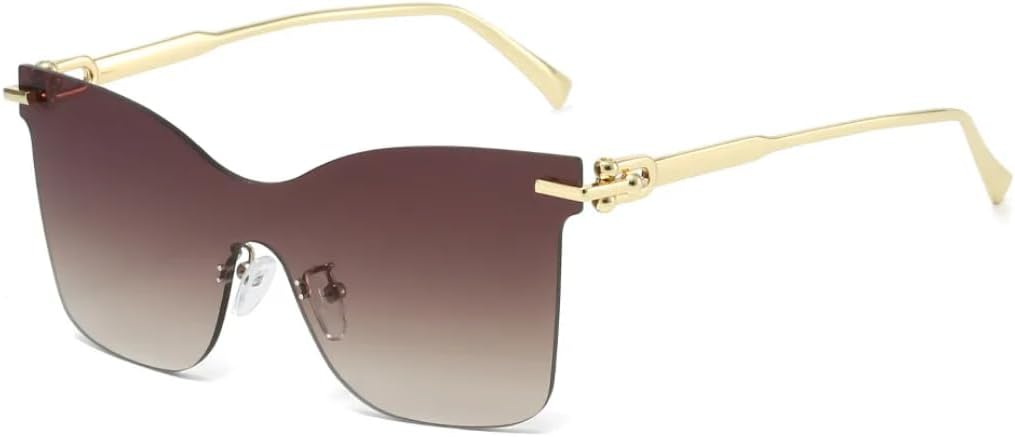 Роскошные ретро-солнцезащитные очки без оправы с градиентными линзами «кошачий глаз» для женщин, панк-стиль, цельные линзы, солнцезащитные очки для мужчин с защитой от УФ-излучения UV400 TKKTLLT, Golden Tea
Роскошные ретро-солнцезащитные очки без оправы с градиентными линзами «кошачий глаз» для женщин, панк-стиль, цельные линзы, солнцезащитные очки для мужчин с защитой от УФ-излучения UV400 TKKTLLT, Golden Tea