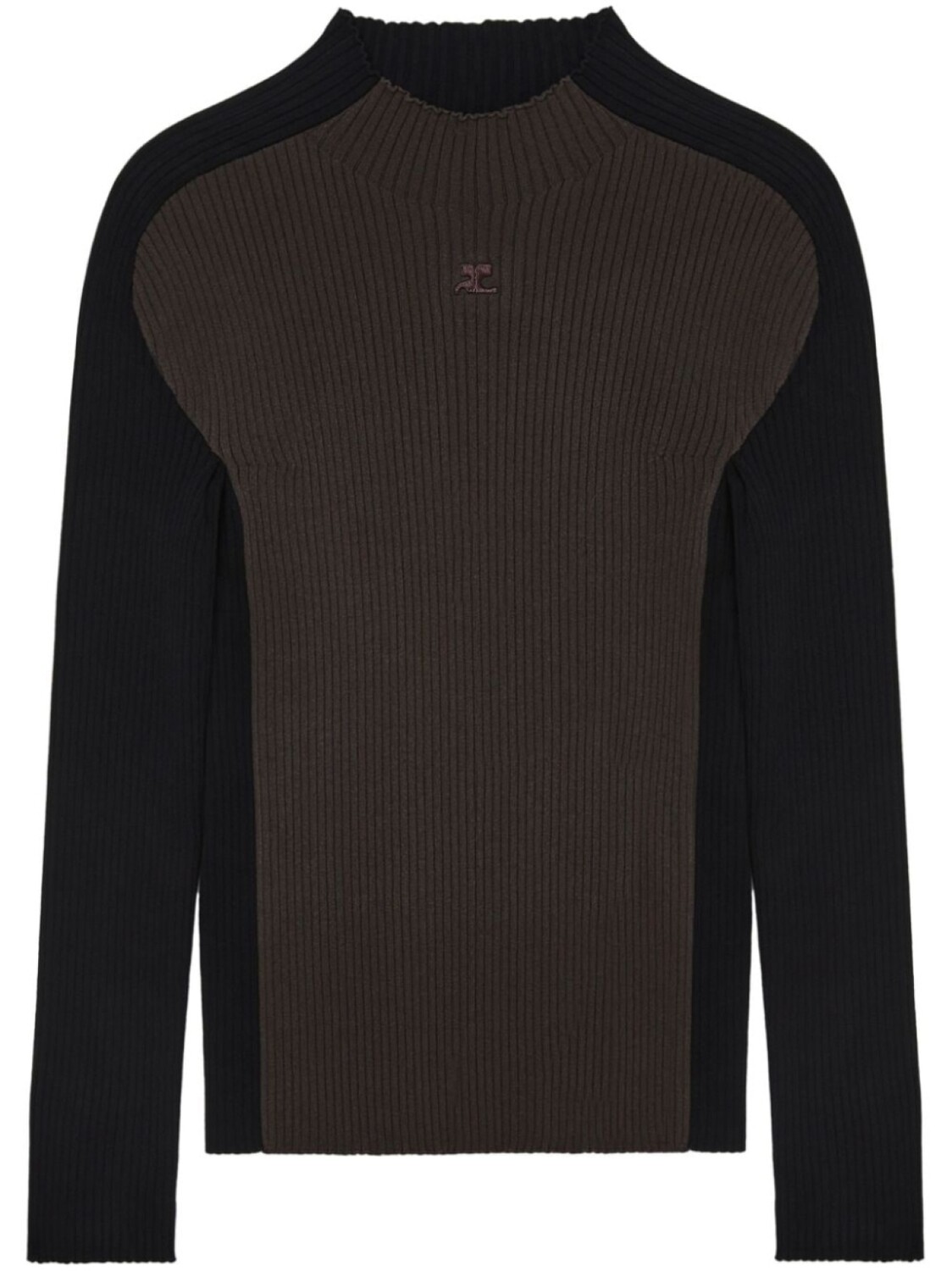 Джемпер в рубчик с вышитым логотипом Courrèges, черный
Джемпер в рубчик с вышитым логотипом Courrèges, черный