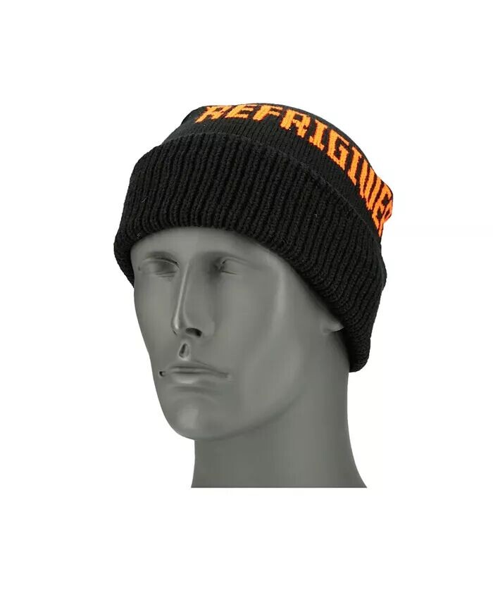 Мужская акриловая вязаная зимняя кепка с черными часами RefrigiWear, черный