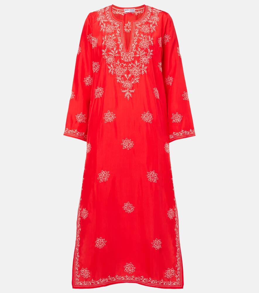 Вышитый шелковый кафтан Juliet Dunn, Red Cream
Вышитый шелковый кафтан Juliet Dunn, Red Cream