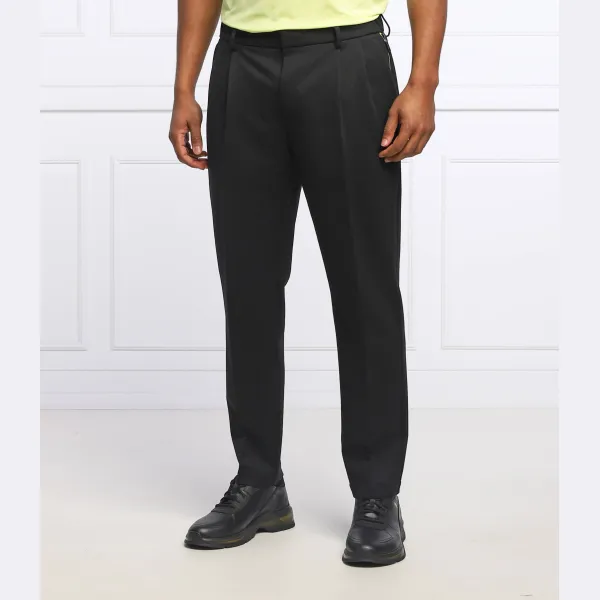 Брюки Keen классического кроя с двойными складками Boss, черный 
Брюки Keen классического кроя с двойными складками Boss, черный