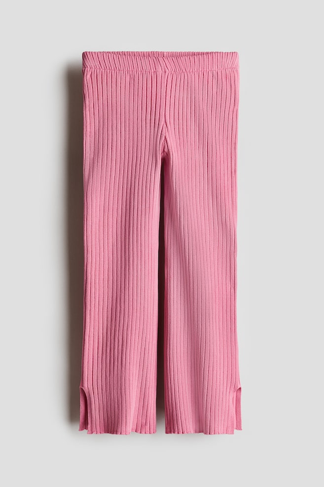 Расклешенные брюки из ребристого трикотажа H&M, розовый
Расклешенные брюки из ребристого трикотажа H&M, розовый