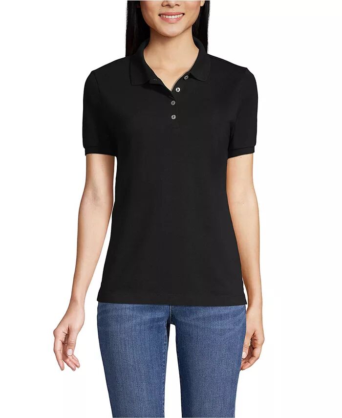 Женское сетчатое поло с коротким рукавом и полосками Fem Fit Lands' End, черный
Женское сетчатое поло с коротким рукавом и полосками Fem Fit Lands' End, черный