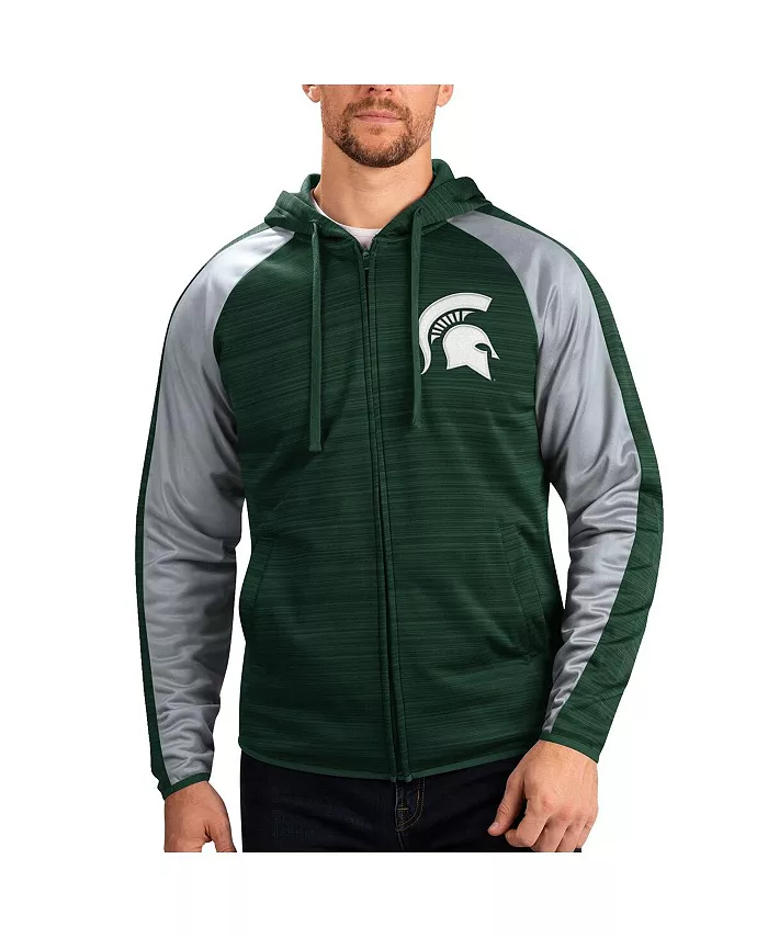 Мужская зеленая толстовка Michigan State Spartans Neutral Zone с рукавом реглан и молнией по всей длине G-III Sports by Carl Banks
Мужская зеленая толстовка Michigan State Spartans Neutral Zone с рукавом реглан и молнией по всей длине G-III Sports by Carl Banks