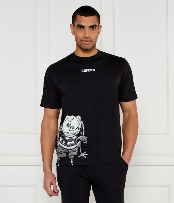 Футболка мужская Iceberg «Айсберг x Спанч Боб», черный 
Футболка мужская Iceberg «Айсберг x Спанч Боб», черный
