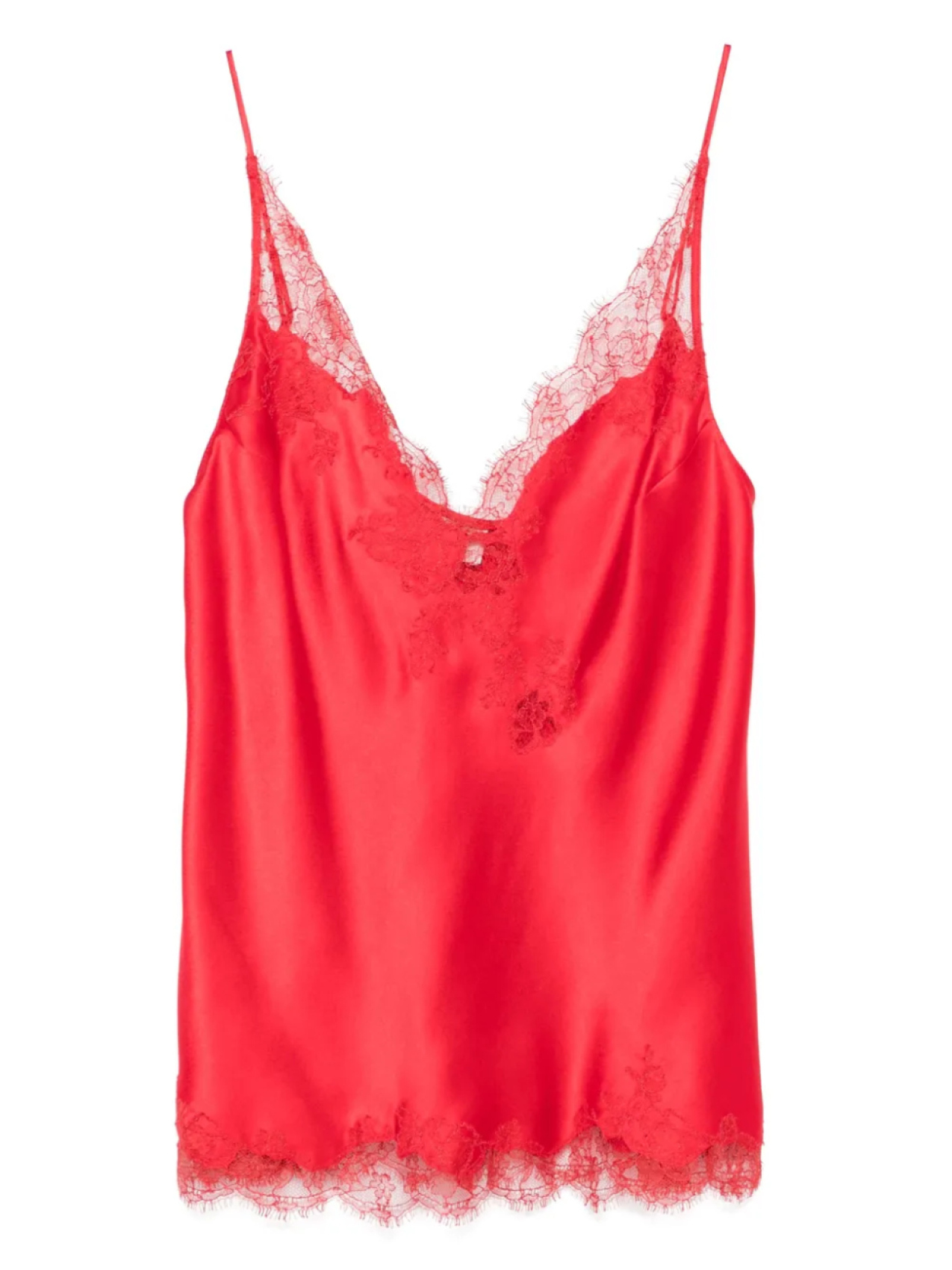 Кружевной топ на бретелях Carine Gilson, красный
Кружевной топ на бретелях Carine Gilson, красный