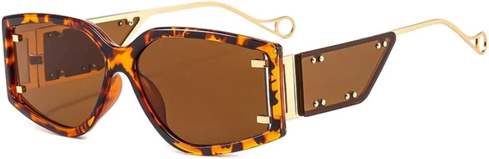 Солнцезащитные очки для женщин и мужчин в стиле панк, с металлическими заклепками, женские солнцезащитные очки с защитой от УФ-излучения UV400 LANGSER, Leopard
Солнцезащитные очки для женщин и мужчин в стиле панк, с металлическими заклепками, женские солнцезащитные очки с защитой от УФ-излучения UV400 LANGSER, Leopard