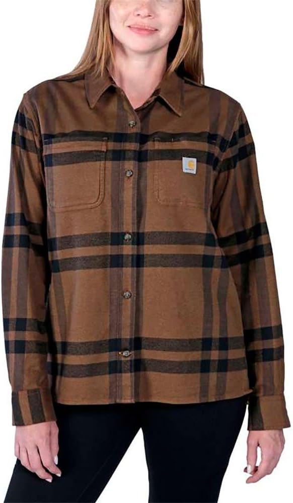 Carhartt Women's 105989 Женская рубашка Rugged Flex Loose Fit Midweight Flanne, Carhartt Brown Heather
Carhartt Women's 105989 Женская рубашка Rugged Flex Loose Fit Midweight Flanne, Carhartt Brown Heather