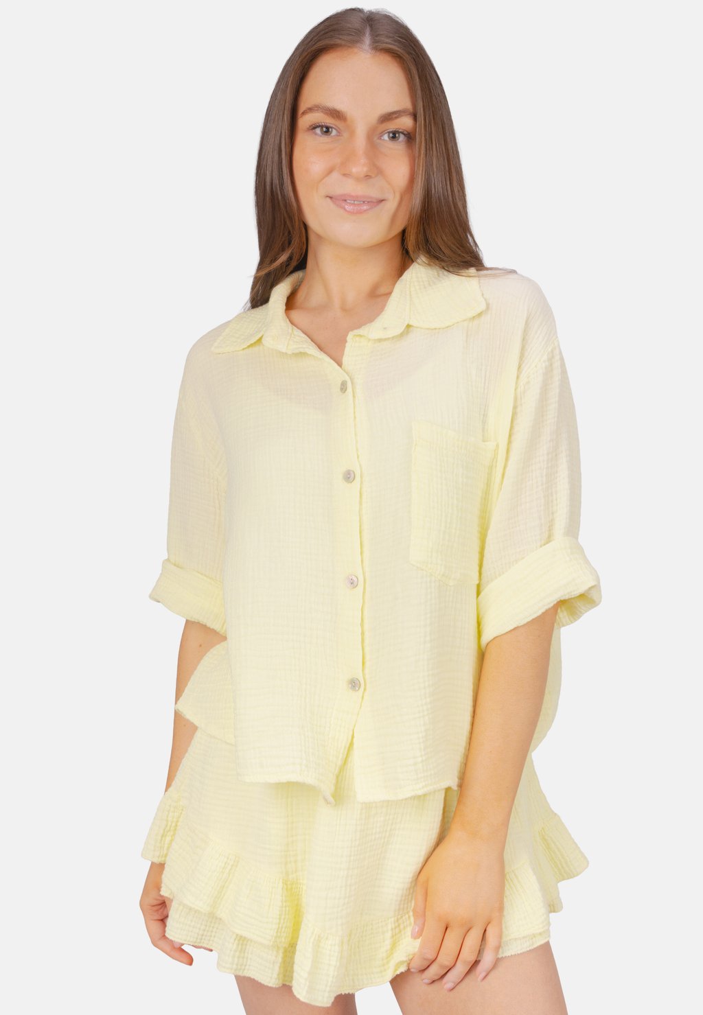 Блузка на пуговицах Seasons of April, желтый
Блузка на пуговицах Seasons of April, желтый