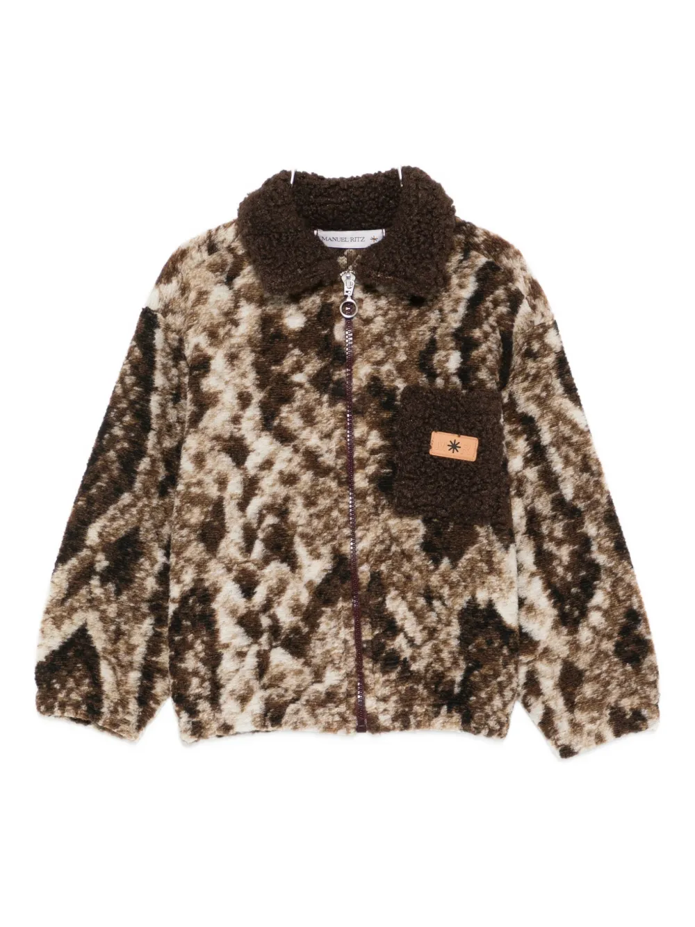 Флисовая куртка с принтом под змеиную кожу Manuel Ritz, коричневый
Флисовая куртка с принтом под змеиную кожу Manuel Ritz, коричневый