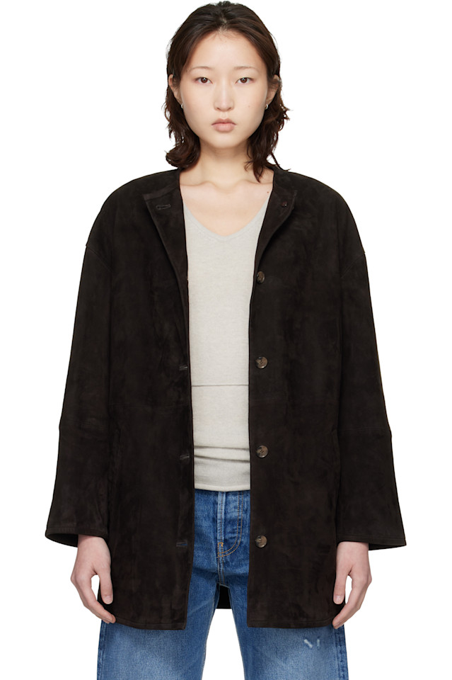 Loulou De Saison Коричневое овальное замшевое пальто
Loulou De Saison Коричневое овальное замшевое пальто