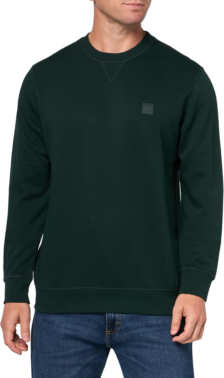 BOSS мужской свитшот с логотипом из французского футера, Dark Forest Green, Зеленый, BOSS мужской свитшот с логотипом из французского футера, Dark Forest Green
BOSS мужской свитшот с логотипом из французского футера, Dark Forest Green, Зеленый, BOSS мужской свитшот с логотипом из французского футера, Dark Forest Green