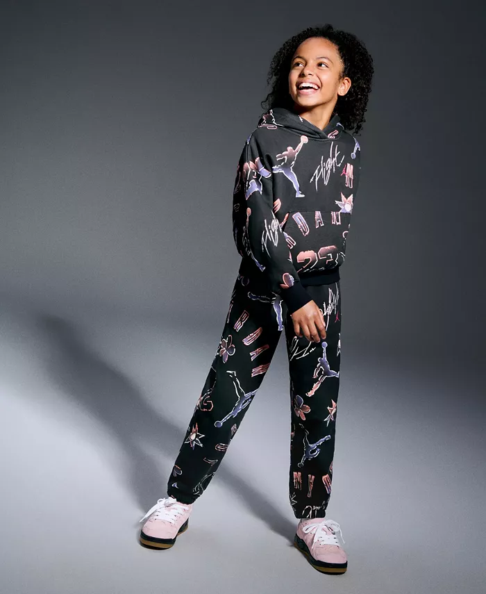 Девчачьи флисовые штаны 7-16 23 Throwback с графическим логотипом Jordan, черный
Девчачьи флисовые штаны 7-16 23 Throwback с графическим логотипом Jordan, черный