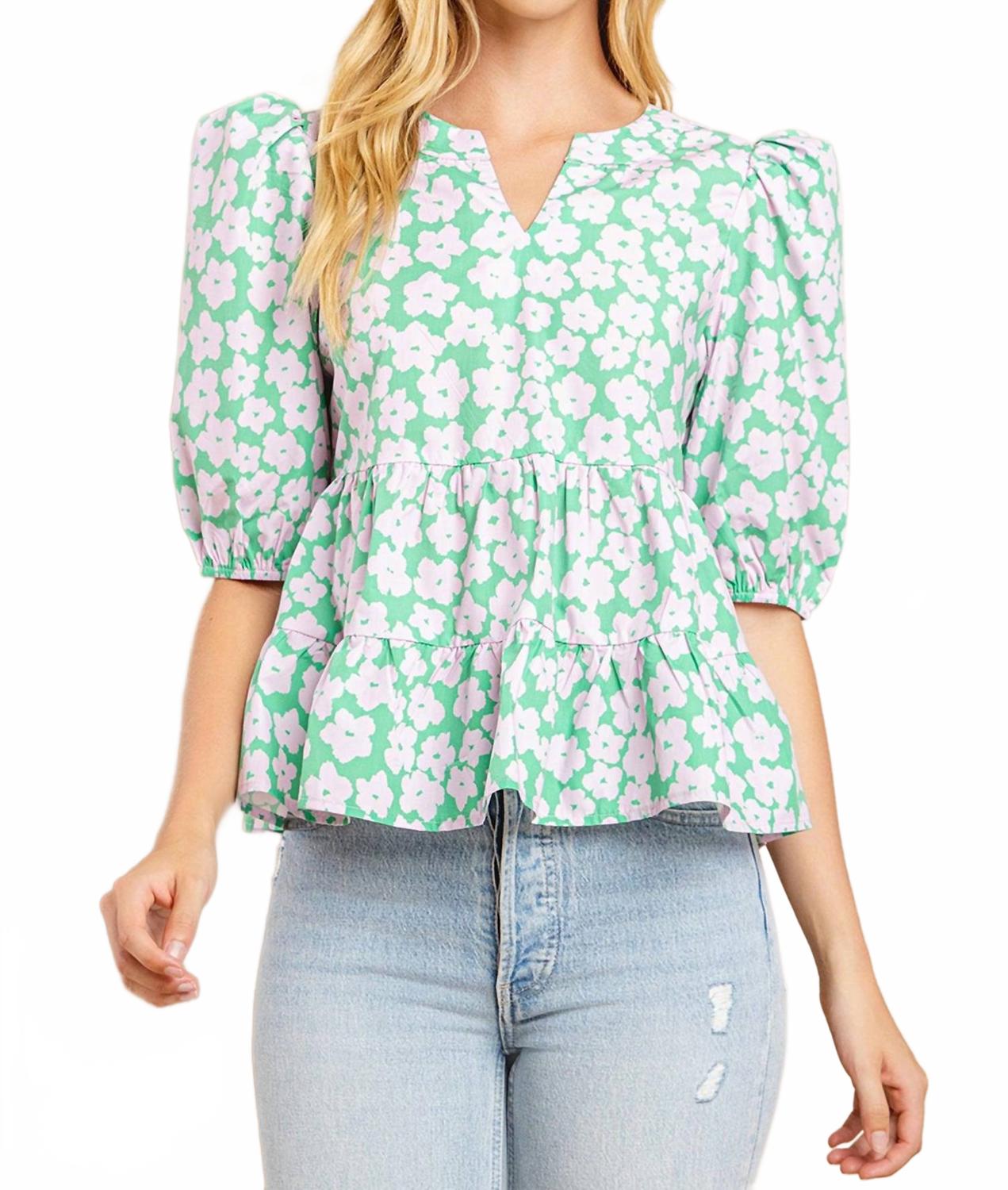 Кендра Флауэр топ с V-образным вырезом в зеленом цвете с розовыми цветами TCEC
Кендра Флауэр топ с V-образным вырезом в зеленом цвете с розовыми цветами TCEC