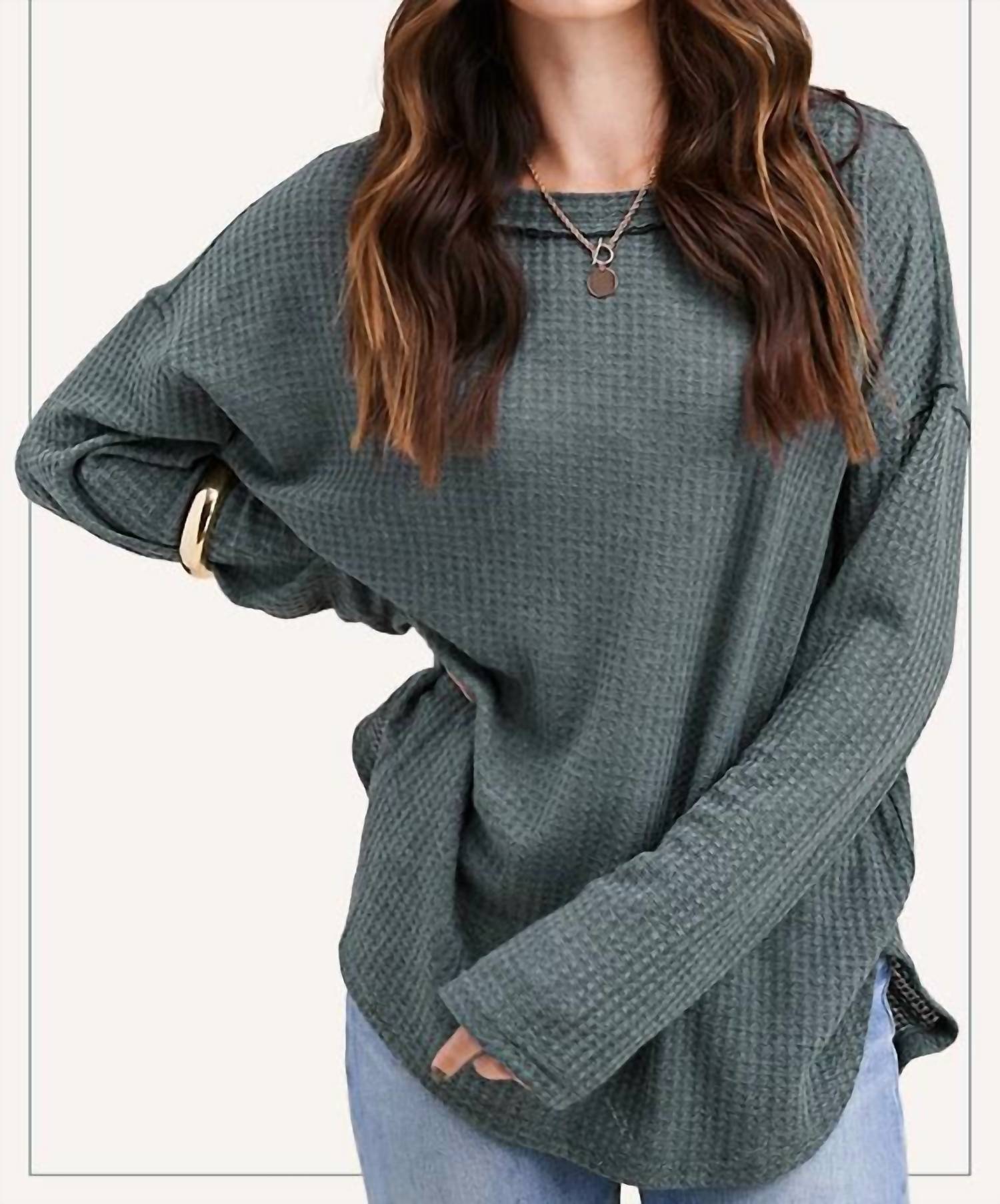 Тиффани вязаный свитер с круглым вырезом LA MIEL, Teal
Тиффани вязаный свитер с круглым вырезом LA MIEL, Teal