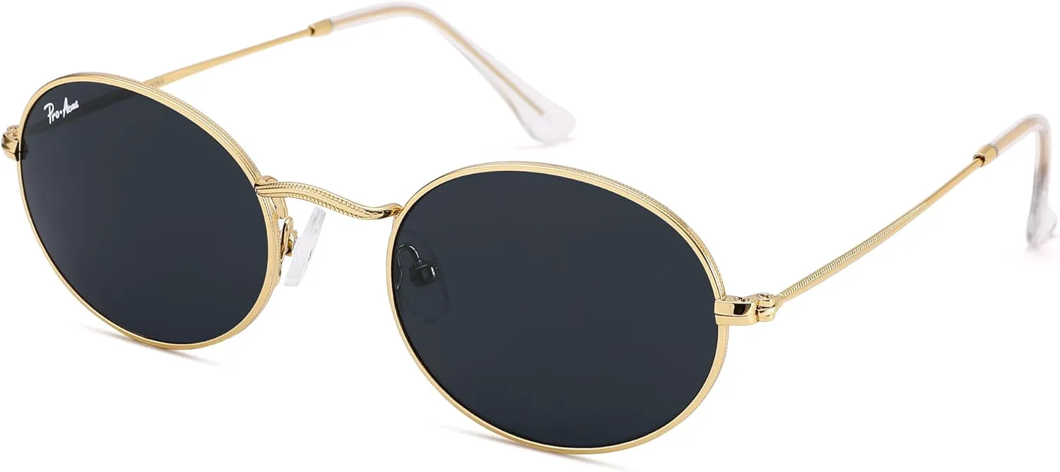 Солнцезащитные очки Pro Acme Retro Oval с овальными линзами, маленькая металлическая оправа, модные солнцезащитные очки в стиле 90-х для женщин и мужчин, Gold/Grey
Солнцезащитные очки Pro Acme Retro Oval с овальными линзами, маленькая металлическая оправа, модные солнцезащитные очки в стиле 90-х для женщин и мужчин, Gold/Grey