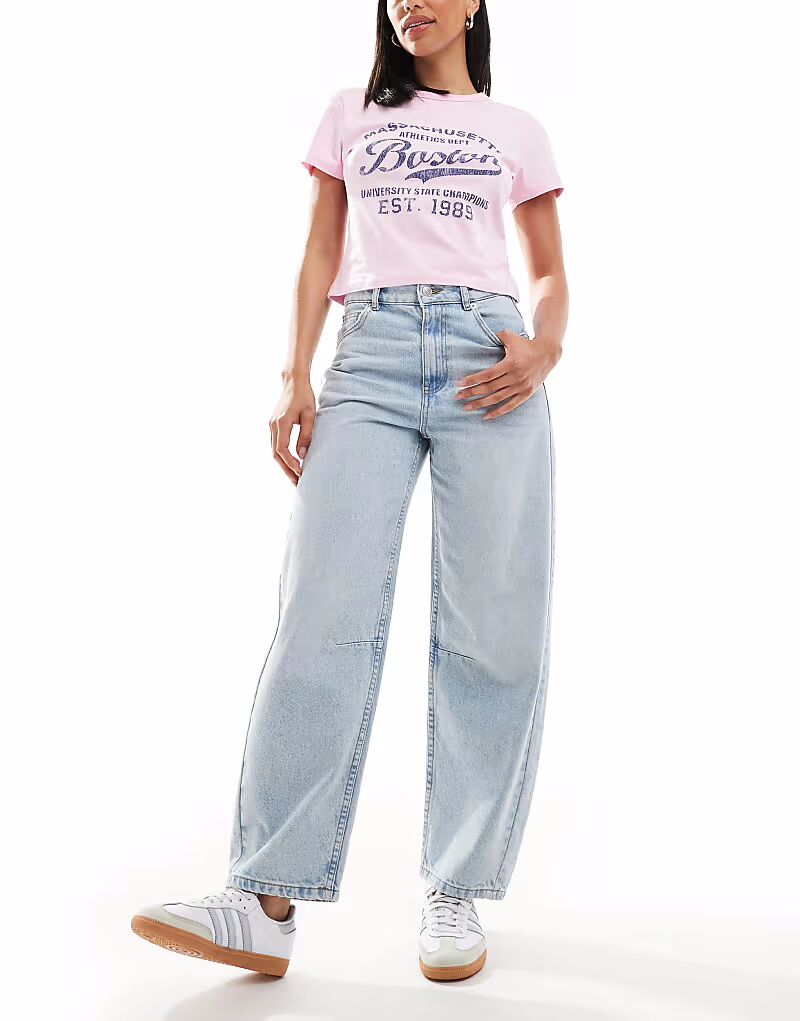 Джинсы-бочки ASOS DESIGN длиной до щиколотки с завязками светло-коричневого цвета
Джинсы-бочки ASOS DESIGN длиной до щиколотки с завязками светло-коричневого цвета