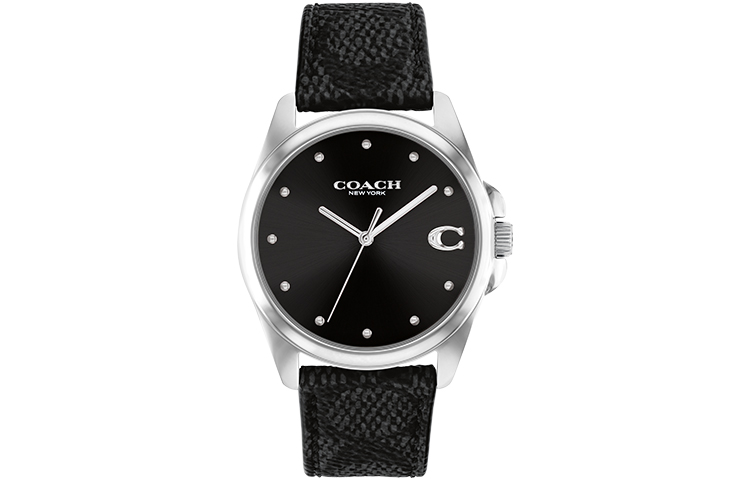 Наручные часы COACH с кварцевым механизмом, кожаным ремешком и черным циферблатом для женщин 
Наручные часы COACH с кварцевым механизмом, кожаным ремешком и черным циферблатом для женщин