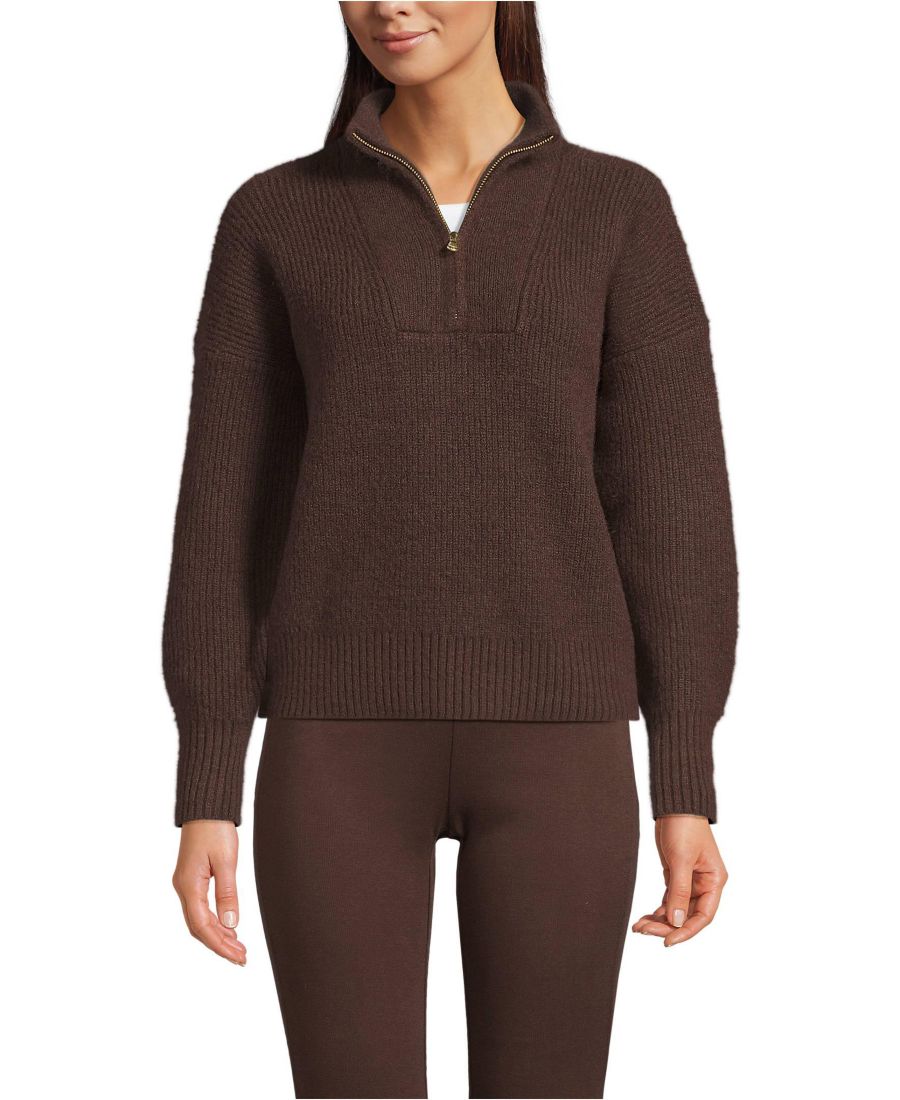 Женский пушистый свитер с клиновидной застежкой-молнией до середины груди Lands' End, Rich coffee
Женский пушистый свитер с клиновидной застежкой-молнией до середины груди Lands' End, Rich coffee