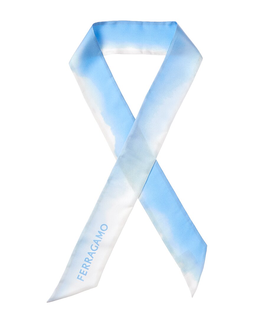 Шелковый шарф на шею Ferragamo Salvatore Ferragamo, синий
Шелковый шарф на шею Ferragamo Salvatore Ferragamo, синий