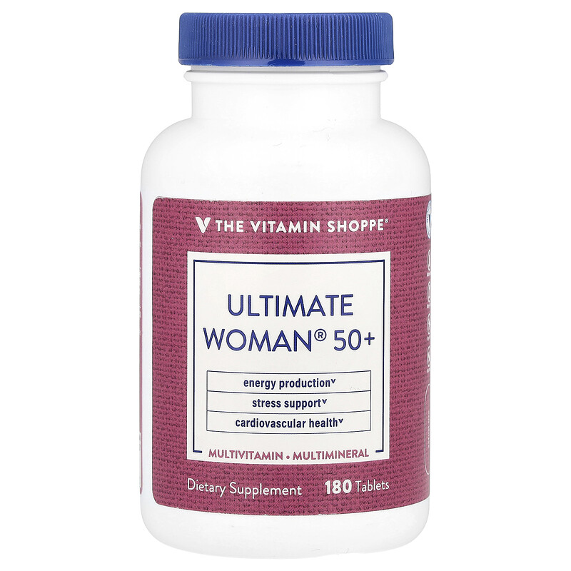 The Vitamin Shoppe, Ultimate Woman 50+, мультивитамины и мультиминералы, 180 таблеток
The Vitamin Shoppe, Ultimate Woman 50+, мультивитамины и мультиминералы, 180 таблеток
