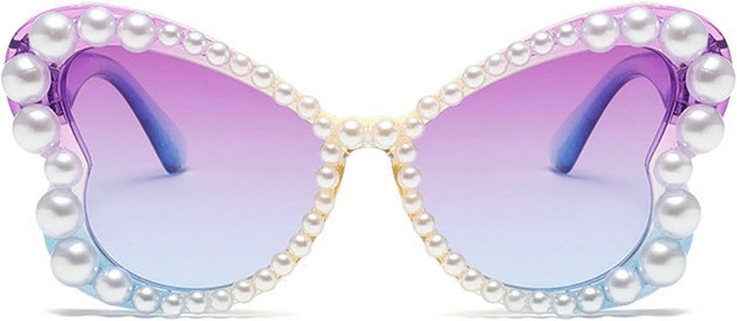 COTIA Модные солнцезащитные очки с бабочками и жемчугом для женщин, трендовые ретро-стиль, необычной формы, ручной работы, милые, с блестками и жемчугом, модель W35, Purple
COTIA Модные солнцезащитные очки с бабочками и жемчугом для женщин, трендовые ретро-стиль, необычной формы, ручной работы, милые, с блестками и жемчугом, модель W35, Purple