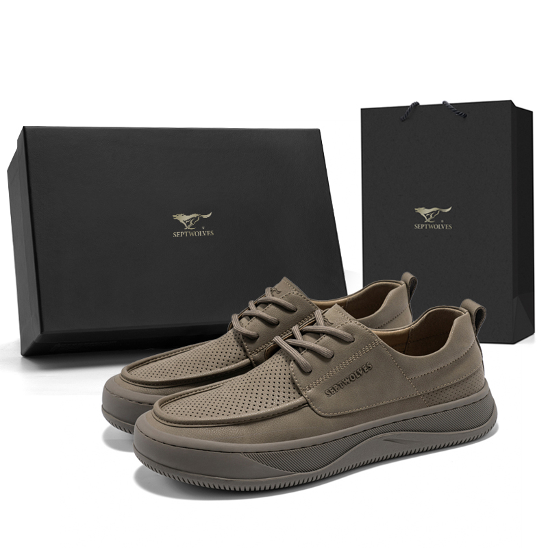 SEPTWOLVES Мужские повседневные туфли хаки дышащие перфорированные, цвет Khaki Breathable Perforated Style (Standard Leather Shoe Size)
SEPTWOLVES Мужские повседневные туфли хаки дышащие перфорированные, цвет Khaki Breathable Perforated Style (Standard Leather Shoe Size)