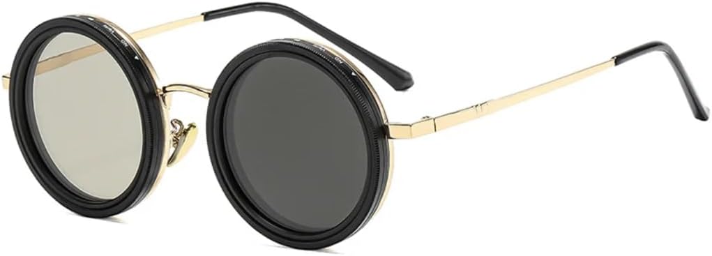 Ретро круглые панк-солнцезащитные очки для мужчин и женщин для занятий спортом на открытом воздухе, защита от УФ-излучения UV400, регулируемые солнцезащитные очки с затемнением TVTBBVV, Golden-5
Ретро круглые панк-солнцезащитные очки для мужчин и женщин для занятий спортом на открытом воздухе, защита от УФ-излучения UV400, регулируемые солнцезащитные очки с затемнением TVTBBVV, Golden-5