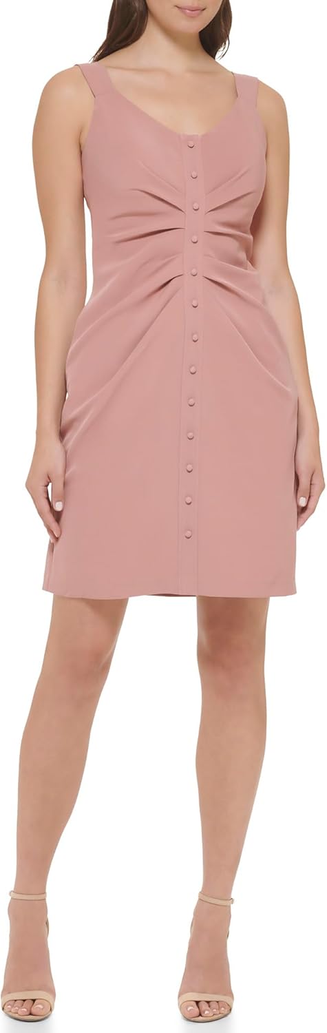 GUESS Женское платье с передней застежкой на пуговицы и сборкой по боку, Rosely Tan
GUESS Женское платье с передней застежкой на пуговицы и сборкой по боку, Rosely Tan